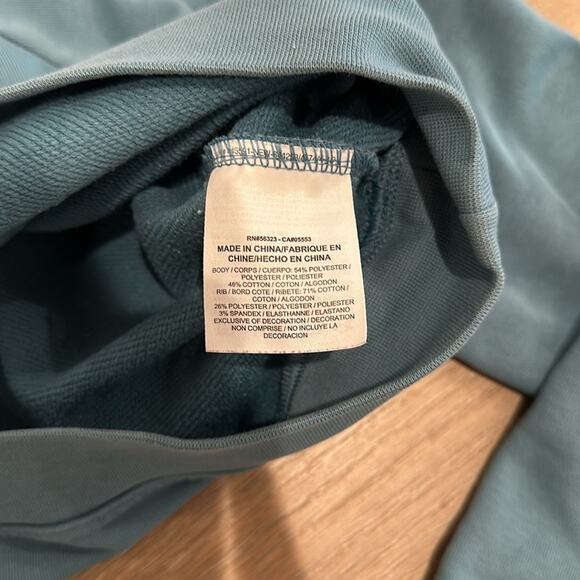 NIKE Blue Dri-Fit Crew Neck Puffy Imprinted Just Do It Pullover Sweatshirt Sz XS - Picture 8 of 10